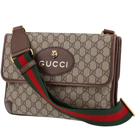 gucci uomo tracolla|Borsa a tracolla in canvas GG Supreme in Beige .